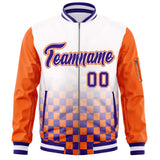 Custom Full-Zip Color Block College Jacket Stitched Letters Logo