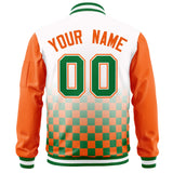 Custom Full-Zip Color Block College Jacket Stitched Letters Logo