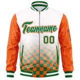 Custom Full-Zip Color Block College Jacket Stitched Letters Logo