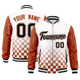 Custom Full-Zip Color Block College Jacket Stitched Letters Logo