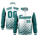 Custom Full-Zip Color Block College Jacket Stitched Letters Logo