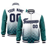 Custom Full-Zip Color Block Streetwear College Jacket Stitched Letters Logo Big Size
