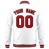 Custom Full-Zip Pure College Jacket Stitched Name Number Big Size