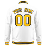Custom Full-Zip Pure College Jacket Stitched Name Number Big Size