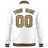 Custom Full-Zip Pure College Jacket Stitched Name Number Big Size