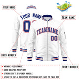 Custom Full-Zip Pure College Jacket Stitched Name Number Big Size