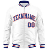 Custom Full-Zip Pure College Jacket Stitched Name Number Big Size