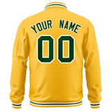 Custom Full-Zip Pure College Jacket Stitched Name Number Big Size