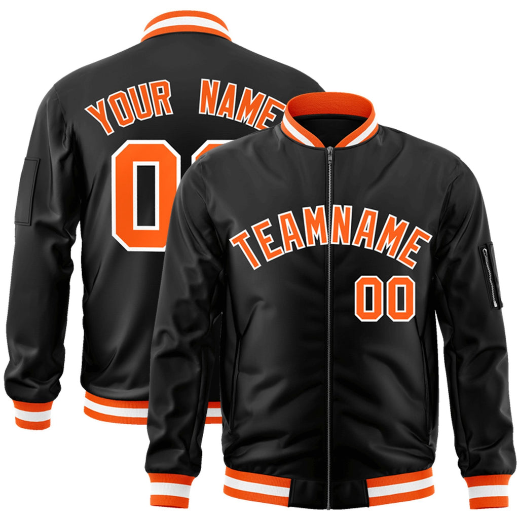 Custom Full-Zip Pure Letterman Jackets Stitched Letters Logo for Unisex