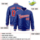 Custom Full-Zip Pure Letterman Bomber Jacket Stitched Text Logo for Adult