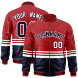 Custom Full-Zip Color Block Letterman Jackets Stitched Text Logo for Adult