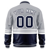 Custom Full-Zip Color Block Letterman Jackets Stitched Text Logo for Adult