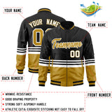 Custom Full-Zip Color Block Letterman Bomber Jacket Stitched Name Number Logo Unisex