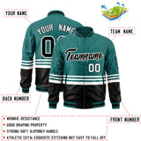 Custom Full-Zip Color Block Letterman Bomber Jacket Stitched Name Number Logo Unisex