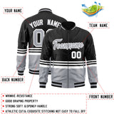 Custom Full-Zip Color Block Letterman Bomber Jacket Stitched Name Number Logo Unisex