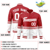 Custom Full-Zip Color Block Letterman Bomber Jacket Stitched Name Number Logo Unisex
