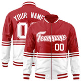 Custom Full-Zip Color Block Letterman Bomber Jacket Stitched Name Number Logo Unisex