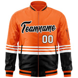 Custom Full-Zip Color Block College Jacket Stitched Letters Logo Big Size
