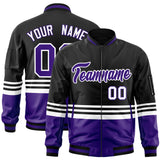 Custom Full-Zip Color Block College Jacket Stitched Letters Logo Big Size