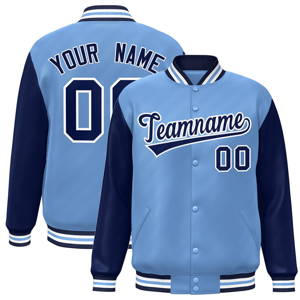 Custom Raglan Sleeves Jacket Sportwear Raglan Baseball Jacket Letterman Coat