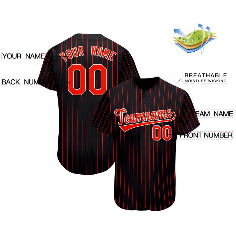 Custom Stripe Fashion Baseball Jersey Button Down Design Shirts