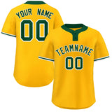 Custom Two-Button Baseball Jersey Classic Style Team Shirts For Adults