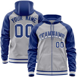 Custom Text Logo And Number Ragalan Sleeves Fashion Full-Zip Hoodie For Unisex Sport Sweatshirt