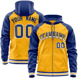 Custom Text Logo And Number Ragalan Sleeves Fashion Full-Zip Hoodie For Unisex Sport Sweatshirt