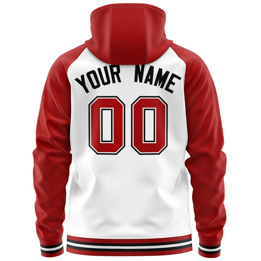 Custom Full-Zip Hoodie Raglan Sleeves Hoodie Embroideried Your Team Logo Personalized Sportswear All Age