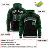 Custom Raglan Sleeves Universal Full-Zip Hoodie Embroideried Your Team Logo And Number For Unisex