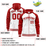 Custom Unique Long-Sleeve Training Full-Zip Raglan Sleeves Hoodie Sports For Unisex Stitched Name Number
