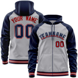 Custom Unique Long-Sleeve Training Full-Zip Raglan Sleeves Hoodie Sports For Unisex Stitched Name Number
