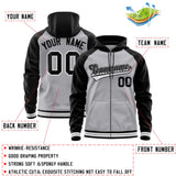 Custom Raglan Sleeves Universal Full-Zip Hoodie Embroideried Your Team Logo And Number For All Age