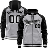 Custom Raglan Sleeves Universal Full-Zip Hoodie Embroideried Your Team Logo And Number For All Age