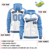 Custom Raglan Sleeves Universal Full-Zip Hoodie Embroideried Your Team Logo And Number For All Age