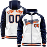 Custom Cotton Full-Zip Raglan Sleeves Hoodie For Unisex Personalized Embroideried Your Team Logo
