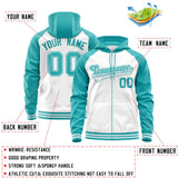 Custom Raglan Sleeves Universal Full-Zip Hoodie Embroideried Your Team Logo And Number For All Age