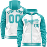 Custom Raglan Sleeves Universal Full-Zip Hoodie Embroideried Your Team Logo And Number For All Age
