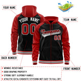Custom Raglan Sleeves Universal Full-Zip Hoodie Embroideried Your Team Logo And Number For All Age