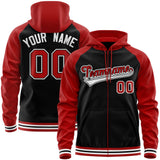 Custom Raglan Sleeves Universal Full-Zip Hoodie Embroideried Your Team Logo And Number For All Age