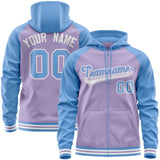 Custom Raglan Sleeves Universal Full-Zip Hoodie Embroideried Your Team Logo And Number For All Age