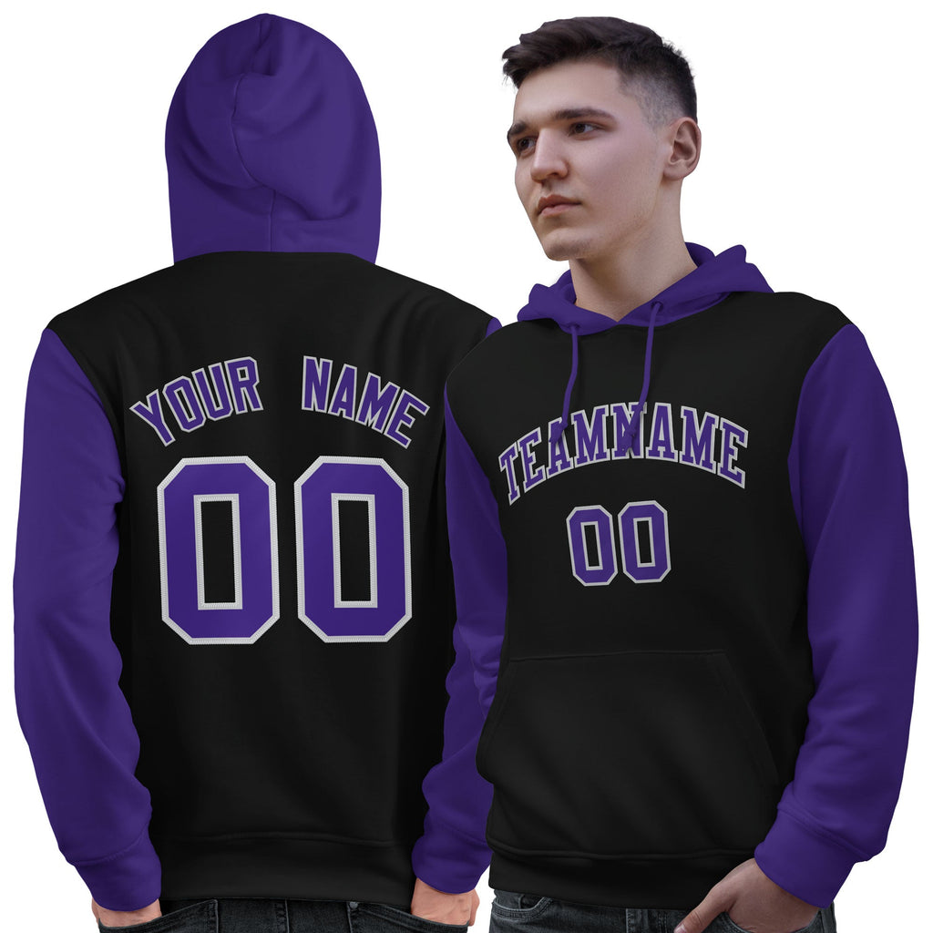 Custom Made to Order Long-Sleeve Pullover Hoodie Raglan Sleeves sportswear for Man