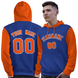 Custom Pullover Hoodie Raglan Sleeves Sports Hoodie Stitched Text Logo And Number For Man