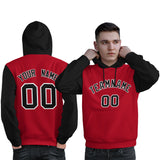 Custom Personalized Long Sleeve Workout- Pullover Raglan Sleeves Hoodie For Man Stitched Name Number