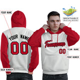 Custom Pullover Hoodie Raglan Sleeves Sports Hoodie For Man Stitched Team Name Number Logo