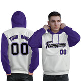 Custom Pullover Hoodie Raglan Sleeves Embroideried Your Team Logo Personalized Hip Hop Sportswear For Man