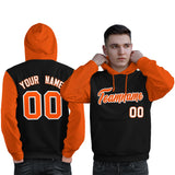 Custom For Man's Pullover Hoodie Raglan Sleeves Sports Hoodie Embroideried Your Team Logo