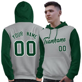 Custom Text Logo And Number Ragalan Sleeves Fashion Pullover Hoodie For Man Sport Sweatshirt