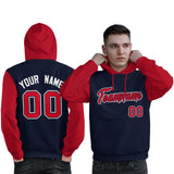 Custom Text Logo And Number Ragalan Sleeves Fashion Pullover Hoodie For Man Sport Sweatshirt