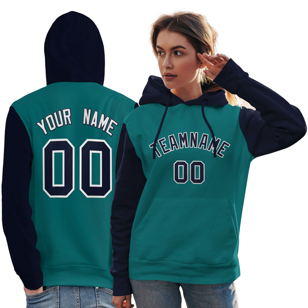Custom Personalized Long-Sleeve Workout Pullover Raglan Sleeves Fashion Hoodie For All Ages Women